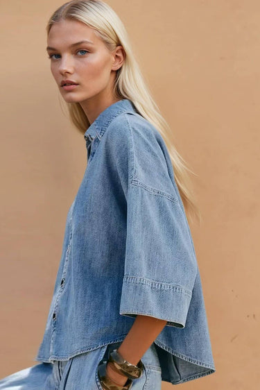 OVERSIZED DENIM SHIRTING 1514TIA